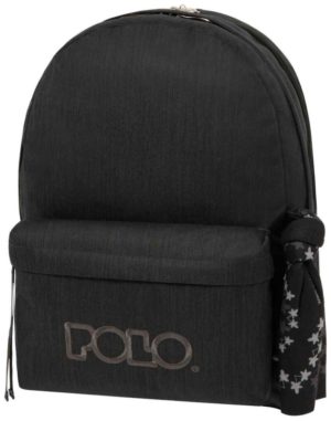 Polo Original Double Scarf Σχολική Τσάντα Πλάτης σε Μπλε Νύχτας χρώμα 9-01-235-5001