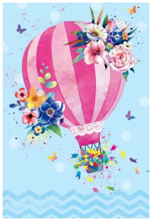 12 Εποχές Handmade Κάρτα Παραλληλόγραμμη 11x17cm Αερόστατο CN-01-FL51-15