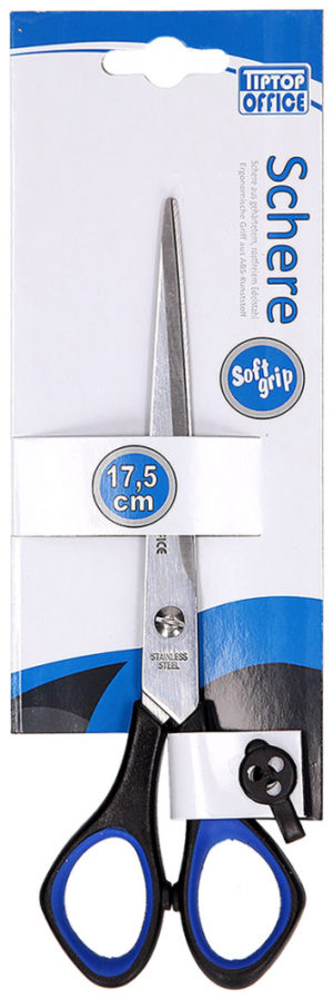 TipTop Office Ψαλίδι Soft Grip 17,5cm Μπλε / Μαύρο TTO404805