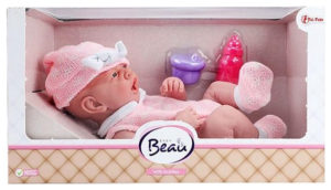 Toi Toys BEAU Ζωντανή Κούκλα Μωρού Με Διάφανα 36cm Με Αξεσουάρ TT02052A