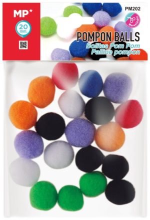 MP Χρωματιστές μπάλες Pompom για χειροτεχνίες 20mm PM202