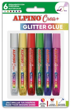 Alpino Glitter Glue Classic 6τμχ. DE000015