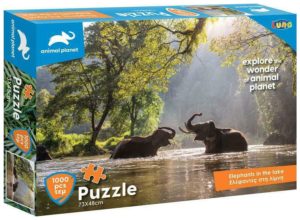 Animal Planet Puzzle 1000τεμ 73χ48εκ Ελέφαντες Στη Λίμνη 570695