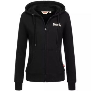 LONSDALE ΖΑΚΕΤΑ hooded zipsweat jacket BLACK 117084-1000