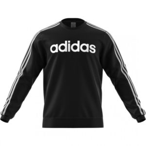Adidas μπλούζα Essentials 3-Stripes CREW FL Black / White DQ3084