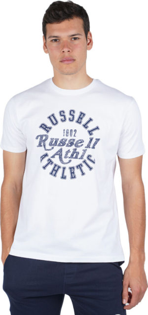 RUSELL Athletic μπλούζα κοντομάνικη Raw Edge T-Shirt WHITE A2-007-1-001