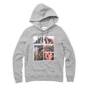 CONVERSE PHOTO PULLOVER HOODIE grey 10002093-A01-035