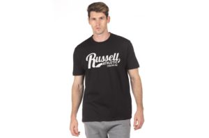 Russell Athletic T-SHIRT CREWNECK TEE SHIR BLACK A2-002-2-01