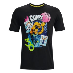 UNDER ARMOUR T-SHIRT Curry Comic Book Short Sleeve BLACK 1372839-001