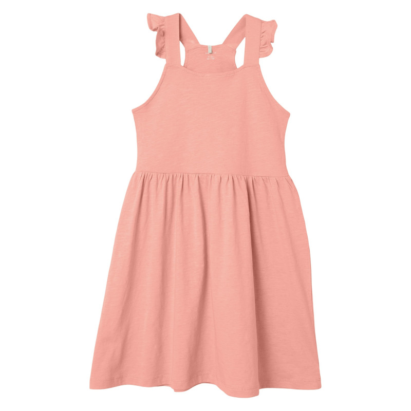 Φόρεμα παιδικό NAME IT Heria Peach Bud 7-8 ετών (122-128εκ.)