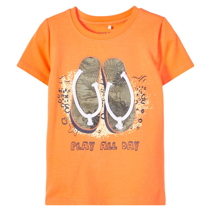 Βρεφική Μπλούζα Name It παιδική “Slides orange”