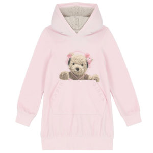 Φόρεμα παιδικό με κουκούλα Lapin Girls Pink Bear 3-4 ετών (98-104εκ.)