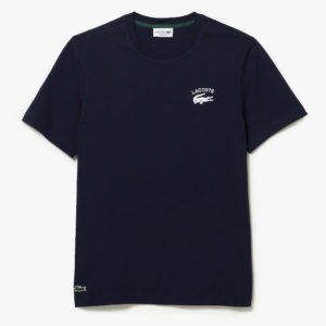Ανδρικό μπλουζάκι Lacoste βαμβακερό ζέρσεϊ Regular Fit Navy Blue XXL