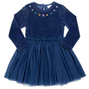 Φόρεμα “Velvety fairy” μπλε Kite οργανικό βαμβάκι 4-5 ετών (104-110εκ.)
