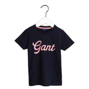 Μπλούζα t-shirt Script pink Gant