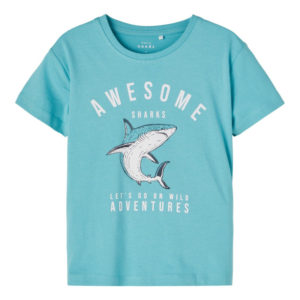T-shirt Shark aqua Name It οργανικό βαμβάκι