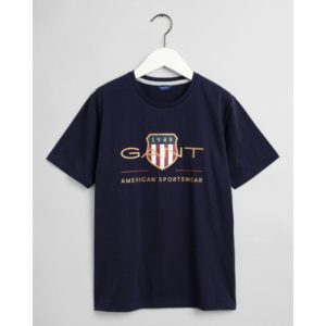 T-shirt παιδικό Logo Shield navy Gant οργανικό βαμβάκι