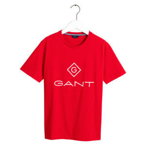 Μπλούζα t-shirt Lock-up red Gant