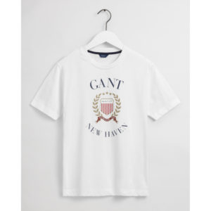 T-shirt παιδικό New Haven λευκό Gant 15-16 ετών (170-176εκ.)