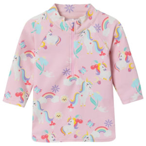 Αντιηλιακή μπλούζα Name It για κορίτσια Happy Summer 12-18 μηνών (80-86εκ.)