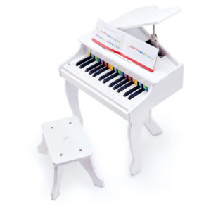 Πιάνο λευκό με 30 πλήκτρα & καρεκλάκι Deluxe Hape