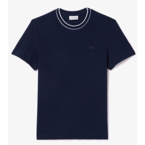 Ανδρικό μπλουζάκι Lacoste STRETCH PIQUÉ C-neck Navy Blue L