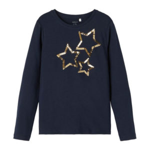 Μπλούζα για κορίτσια Golden Stars blue Name It 11-12 ετών (146-152εκ.)