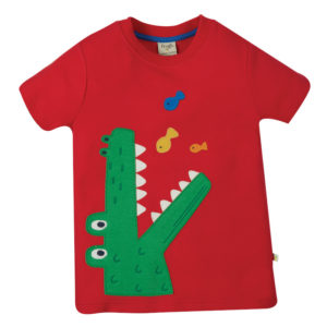 T-shirt παιδικό Croco red Frugi οργανικό βαμβάκι