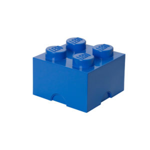 Κουτί αποθήκευσης LEGO®τετράγωνο μπλε 25x25x18cm