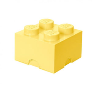 Κουτί αποθήκευσης LEGO®τετράγωνο Light Yellow 25x25x18cm