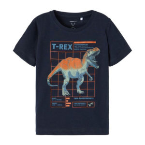T-shirt Name It για αγόρια μπλε T-REX 18-24 μηνών (86-92εκ.)