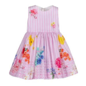Παιδικό Φόρεμα Lapin Stripes & Flowers 12-18 μηνών (80-86εκ.)