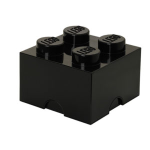 Κουτί αποθήκευσης LEGO®τετράγωνο μεγάλο μαύρο 25x25x18cm