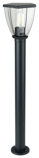 V-TAC Φαναράκι Διάφανο με Κολωνάκι Κήπου 800mm Μαύρο Ματ με ντουι Ε27 IP44 8629