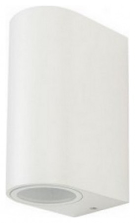 Φωτιστικό Τοίχου Σποτ Διπλό Πάνω- Κάτω V-TAC Αλουμινίου Λευκό Στρογγυλό με 2 Ντουί GU10 220V 7542