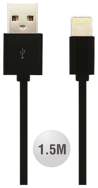 V-TAC Καλώδιο USB iPhone MFI 1,5 μέτρο Μαύρο 8452