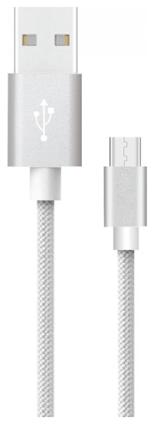 V-TAC Καλώδιο micro USB ασημί σειρά platinum 1m SKU: 8489