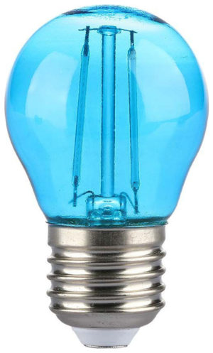 V-TAC Λάμπα LED Filament E27 G45 2W 230V 60lm 300° IP20 Μπλε 217412