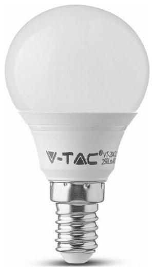 V-TAC Λάμπα LED E14 P45 Γλομπάκι SMD 4.5W 230V 470lm 180° IP20 Ζεστό Λευκό 6τμχ. 212733