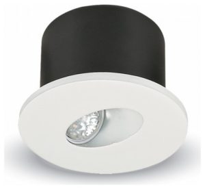 LED V-TAC Χωνευτό Φωτιστικό COB 3 W Στρογγυλό Επιτοίχιο με άσπρη Βάση step light Θερμό Λευκό 1207