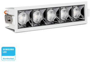 V-TAC Σποτ οροφής LED χωνευτό πενταπλό λευκό σώμα Samsung SMD 12° 5700κ 20W SKU: 979