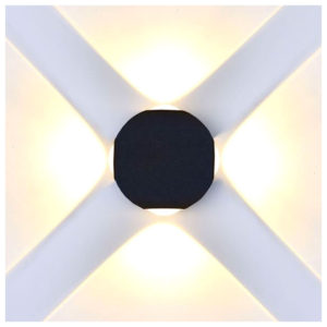 V-TAC Φωτιστικό LED Aπλίκα Τοίχου Σφαίρα 4W 230V 90° 428lm IP65 Μαύρο Σώμα Ζεστό Λευκό 218553