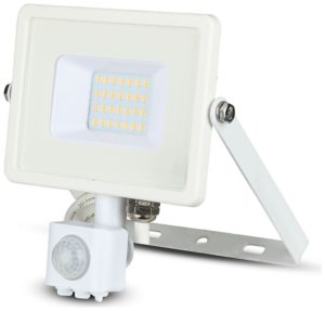 LED Προβολέας 20W slim SMD SAMSUNG CHIP με Ανιχνευτή Κίνησης Λευκός IP65 Φως Ημέρας 5 Χρόνια Εγγύηση 449