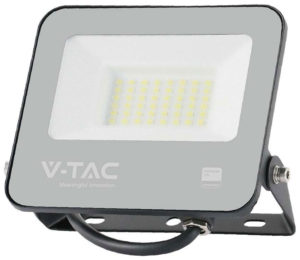 V-TAC Προβολέας LED SMD 30W 5550lm 185lm/W 360° IP65 SUPER BRIGHT Μαύρο Σώμα Γκρι Γυαλί Ψυχρό Λευκό 9891