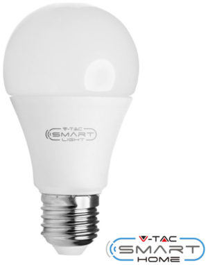 V-TAC Λάμπα LED Smart WiFi E27 A60 11W 230V 200° 1055lm RGB+Ζεστό+Φυσικό+Ψυχρό Λευκό Συμβατή με Amazon Alexa & Google Home 212752