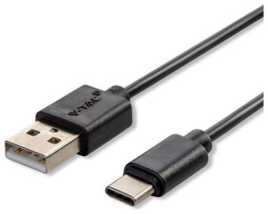V-TAC Καλώδιο USB TYPE C 1m Μαύρο Pearl Series 8483 V