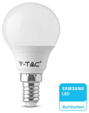 V-TAC Λάμπα LED E14 P45 6.5W 230V 180° IP20 600lm Samsung Chip Ζεστό Λευκό 21863