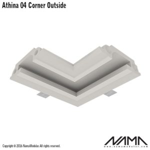 Γύψινη Γωνία Συνένωσης Εξωτερική για τα Γύψινα Προφίλ Λευκό Athina 04 Corner Outside