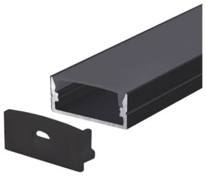 V-TAC Προφίλ αλουμινίου για ταινίες LED 2000 x 23.5 x 10mm μαύρο 2876