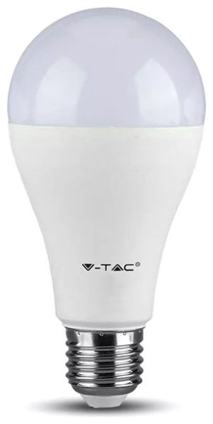 V-TAC Λαμπτήρας LED A65 E27 17W 230V 200° 1800lm IP20 Ψυχρό Λευκό 214458